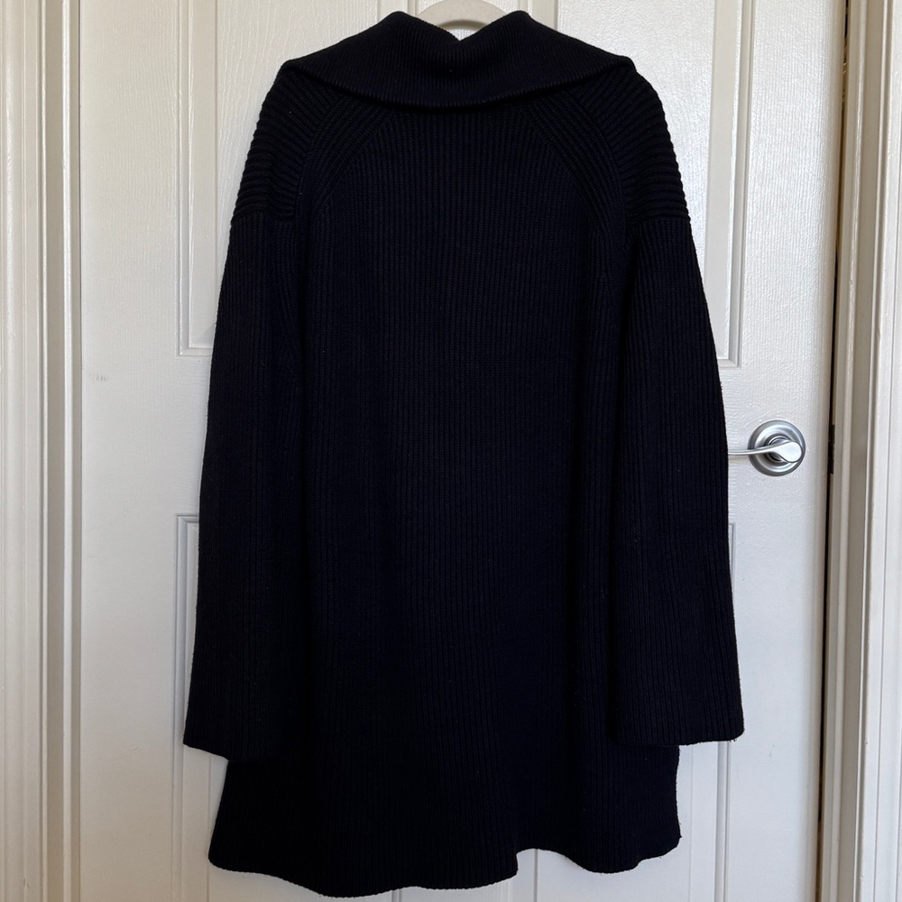 ZARA Navy Blue Knit Cardigan size L - Picture 6 of 6